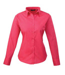 Premier Ladies Long Sleeve Poplin Blouse - PR300 - Bangor Signage, Print & Embroidery