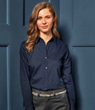 Premier Ladies Long Sleeve Poplin Blouse - PR300 - Bangor Signage, Print & Embroidery