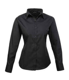 Premier Ladies Long Sleeve Poplin Blouse - PR300 - Bangor Signage, Print & Embroidery