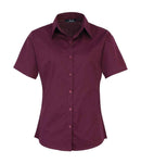 Premier Ladies Short Sleeve Poplin Blouse (12-16) - PR302 - Bangor Signage, Print & Embroidery