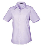 Premier Ladies Short Sleeve Poplin Blouse (18-20) - P302 - Bangor Signage, Print & Embroidery