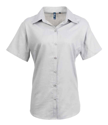 Premier Ladies Signature Short Sleeve Oxford Shirt - PR336 - Bangor Signage, Print & Embroidery