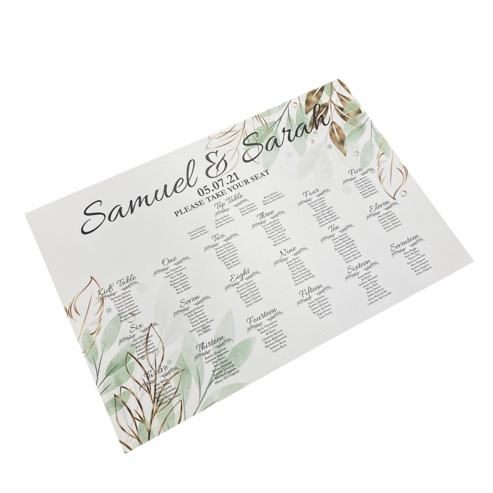 Table Plan Printing - Poster or board – Bangor Signage, Print & Embroidery