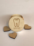 Tooth Fairy wooden Box, baby tooth. Keepsake, trinket - Bangor Signage, Print & Embroidery