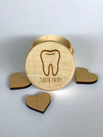 Tooth Fairy wooden Box, baby tooth. Keepsake, trinket - Bangor Signage, Print & Embroidery