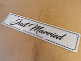 Wedding Car Show Plates, Number plates, Personalised Names, Bridesmaids, Groomsmen, Just Married - Bangor Signage, Print & Embroidery